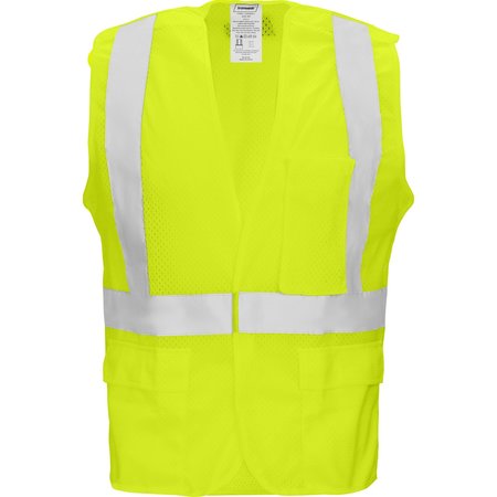 IRONWEAR Breakaway Safety Vest Class 2  w/ 2" Reflective Tape (Lime/Large) 1284BRK-L-L